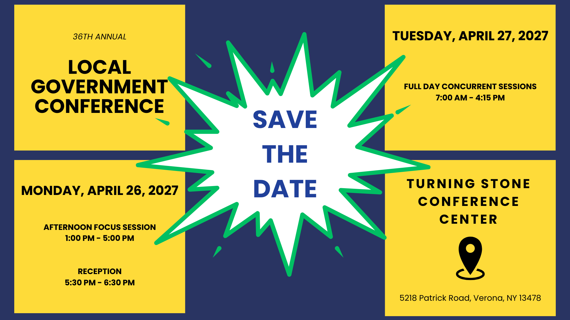 Save the Date - April 26 and 27 Local Government Conference